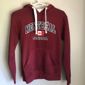 Burgundy Montreal hoodie